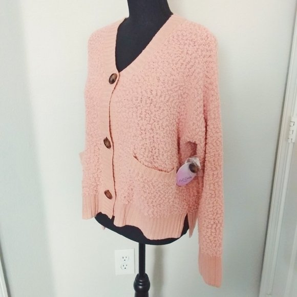Francesca's | NWT Canna Popcorn Cropped Cardigan - Picture 8 of 16